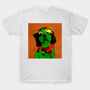 FUNNY DOG Green Red T-Shirt